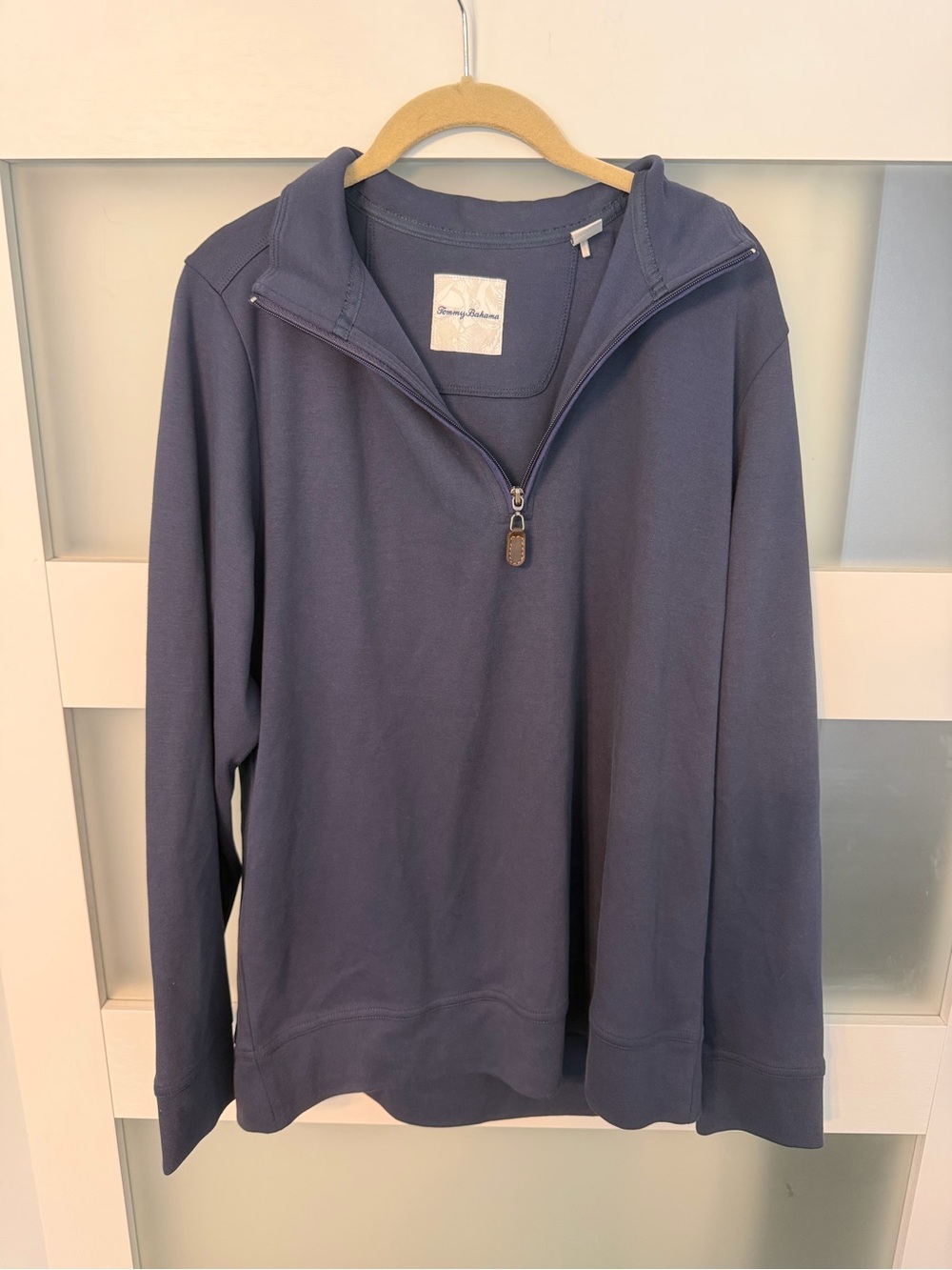 Tommy Bahama Men's Navy Zip-Neck Pullover